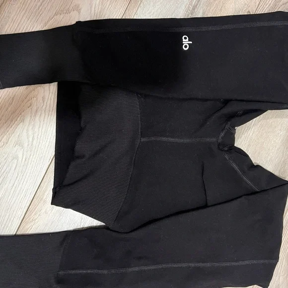 ALO Yoga Women’s Alosoft lounge leggings black extra small $114 XS - Picture 8 of 11